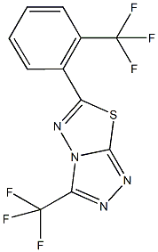 3-(trifluoromethyl)-6-[2-(trifluoromethyl)phenyl][1,2,4]triazolo[3,4-b][1,3,4]thiadiazole,724430-63-1,结构式