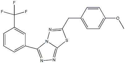 methyl 4-({3-[3-(trifluoromethyl)phenyl][1,2,4]triazolo[3,4-b][1,3,4]thiadiazol-6-yl}methyl)phenyl ether Structure