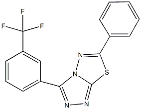 6-phenyl-3-[3-(trifluoromethyl)phenyl][1,2,4]triazolo[3,4-b][1,3,4]thiadiazole Struktur