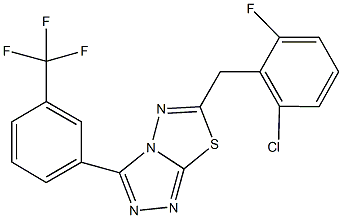 6-(2-chloro-6-fluorobenzyl)-3-[3-(trifluoromethyl)phenyl][1,2,4]triazolo[3,4-b][1,3,4]thiadiazole Structure