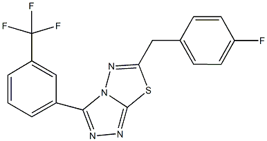 6-(4-fluorobenzyl)-3-[3-(trifluoromethyl)phenyl][1,2,4]triazolo[3,4-b][1,3,4]thiadiazole 结构式