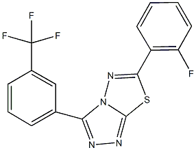 6-(2-fluorophenyl)-3-[3-(trifluoromethyl)phenyl][1,2,4]triazolo[3,4-b][1,3,4]thiadiazole|