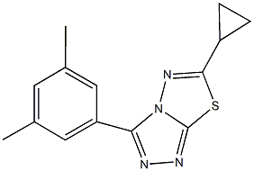 6-cyclopropyl-3-(3,5-dimethylphenyl)[1,2,4]triazolo[3,4-b][1,3,4]thiadiazole Structure