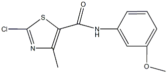 724431-17-8 2-chloro-N-(3-methoxyphenyl)-4-methyl-1,3-thiazole-5-carboxamide