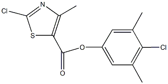 4-chloro-3,5-dimethylphenyl2-chloro-4-methyl-1,3-thiazole-5-carboxylate,724431-29-2,结构式