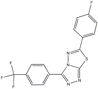 6-(4-fluorophenyl)-3-[4-(trifluoromethyl)phenyl][1,2,4]triazolo[3,4-b][1,3,4]thiadiazole Struktur