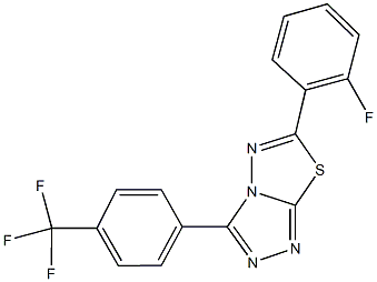6-(2-fluorophenyl)-3-[4-(trifluoromethyl)phenyl][1,2,4]triazolo[3,4-b][1,3,4]thiadiazole,724431-54-3,结构式
