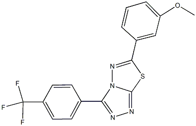 methyl 3-{3-[4-(trifluoromethyl)phenyl][1,2,4]triazolo[3,4-b][1,3,4]thiadiazol-6-yl}phenyl ether|