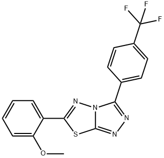 methyl 2-{3-[4-(trifluoromethyl)phenyl][1,2,4]triazolo[3,4-b][1,3,4]thiadiazol-6-yl}phenyl ether 结构式