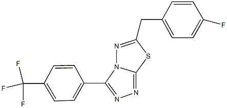 6-(4-fluorobenzyl)-3-[4-(trifluoromethyl)phenyl][1,2,4]triazolo[3,4-b][1,3,4]thiadiazole Structure