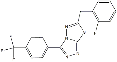 6-(2-fluorobenzyl)-3-[4-(trifluoromethyl)phenyl][1,2,4]triazolo[3,4-b][1,3,4]thiadiazole,724431-68-9,结构式