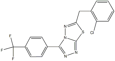 6-(2-chlorobenzyl)-3-[4-(trifluoromethyl)phenyl][1,2,4]triazolo[3,4-b][1,3,4]thiadiazole Struktur