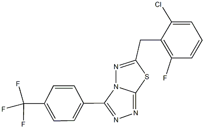 6-(2-chloro-6-fluorobenzyl)-3-[4-(trifluoromethyl)phenyl][1,2,4]triazolo[3,4-b][1,3,4]thiadiazole,724431-77-0,结构式