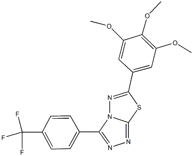 3-[4-(trifluoromethyl)phenyl]-6-(3,4,5-trimethoxyphenyl)[1,2,4]triazolo[3,4-b][1,3,4]thiadiazole 结构式