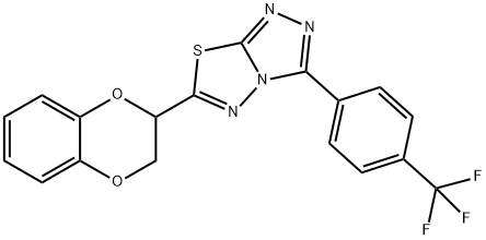 6-(2,3-dihydro-1,4-benzodioxin-2-yl)-3-[4-(trifluoromethyl)phenyl][1,2,4]triazolo[3,4-b][1,3,4]thiadiazole Structure