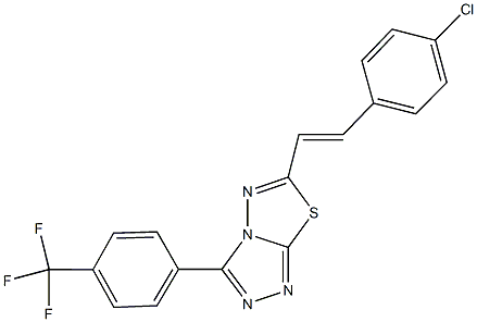 6-[2-(4-chlorophenyl)vinyl]-3-[4-(trifluoromethyl)phenyl][1,2,4]triazolo[3,4-b][1,3,4]thiadiazole,724431-86-1,结构式