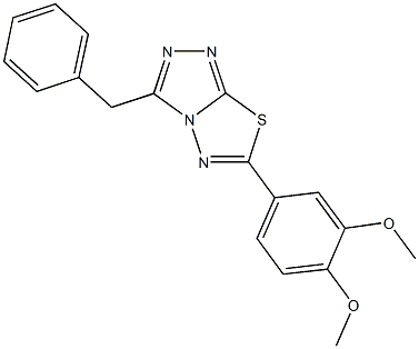 3-benzyl-6-(3,4-dimethoxyphenyl)[1,2,4]triazolo[3,4-b][1,3,4]thiadiazole Structure