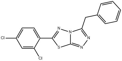 3-benzyl-6-(2,4-dichlorophenyl)[1,2,4]triazolo[3,4-b][1,3,4]thiadiazole 化学構造式