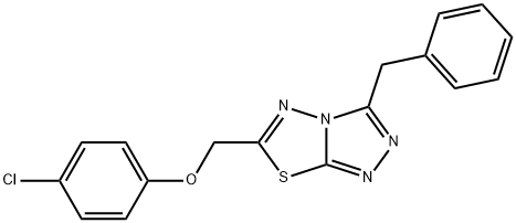 3-benzyl-6-[(4-chlorophenoxy)methyl][1,2,4]triazolo[3,4-b][1,3,4]thiadiazole 结构式