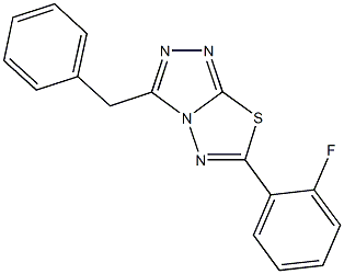 3-benzyl-6-(2-fluorophenyl)[1,2,4]triazolo[3,4-b][1,3,4]thiadiazole Structure