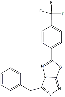 3-benzyl-6-[4-(trifluoromethyl)phenyl][1,2,4]triazolo[3,4-b][1,3,4]thiadiazole Structure