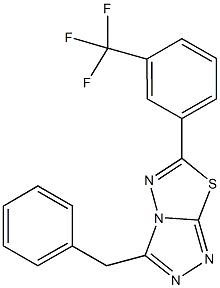 3-benzyl-6-[3-(trifluoromethyl)phenyl][1,2,4]triazolo[3,4-b][1,3,4]thiadiazole,724432-00-2,结构式