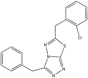 3-benzyl-6-(2-chlorobenzyl)[1,2,4]triazolo[3,4-b][1,3,4]thiadiazole,724432-04-6,结构式