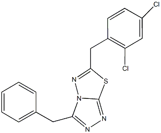 3-benzyl-6-(2,4-dichlorobenzyl)[1,2,4]triazolo[3,4-b][1,3,4]thiadiazole,724432-07-9,结构式