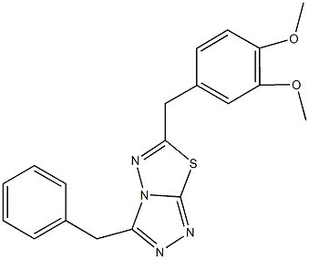 3-benzyl-6-(3,4-dimethoxybenzyl)[1,2,4]triazolo[3,4-b][1,3,4]thiadiazole Structure