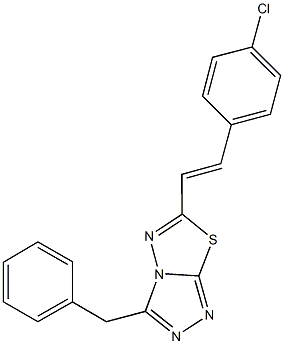 3-benzyl-6-[2-(4-chlorophenyl)vinyl][1,2,4]triazolo[3,4-b][1,3,4]thiadiazole Structure