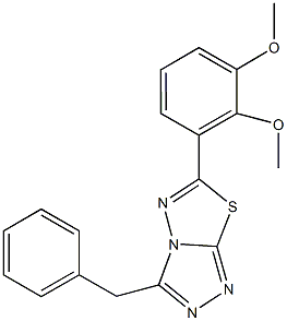 3-benzyl-6-(2,3-dimethoxyphenyl)[1,2,4]triazolo[3,4-b][1,3,4]thiadiazole,724432-20-6,结构式