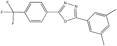 2-(3,5-dimethylphenyl)-5-[4-(trifluoromethyl)phenyl]-1,3,4-oxadiazole Structure