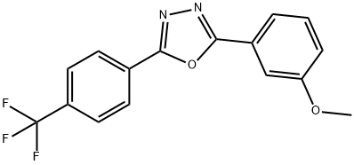 methyl 3-{5-[4-(trifluoromethyl)phenyl]-1,3,4-oxadiazol-2-yl}phenyl ether,724432-28-4,结构式