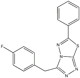 3-(4-fluorobenzyl)-6-phenyl[1,2,4]triazolo[3,4-b][1,3,4]thiadiazole Struktur