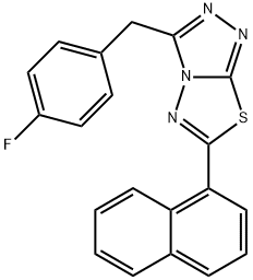 3-(4-fluorobenzyl)-6-(1-naphthyl)[1,2,4]triazolo[3,4-b][1,3,4]thiadiazole Struktur