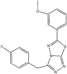 3-[3-(4-fluorobenzyl)[1,2,4]triazolo[3,4-b][1,3,4]thiadiazol-6-yl]phenyl methyl ether Structure