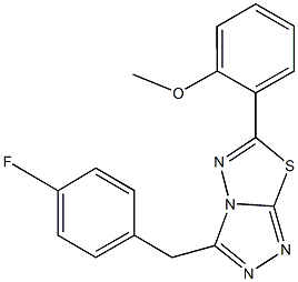 2-[3-(4-fluorobenzyl)[1,2,4]triazolo[3,4-b][1,3,4]thiadiazol-6-yl]phenyl methyl ether,724432-43-3,结构式