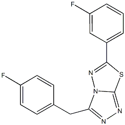 3-(4-fluorobenzyl)-6-(3-fluorophenyl)[1,2,4]triazolo[3,4-b][1,3,4]thiadiazole Structure