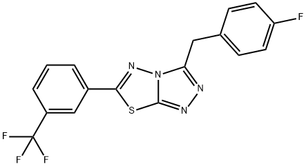 3-(4-fluorobenzyl)-6-[3-(trifluoromethyl)phenyl][1,2,4]triazolo[3,4-b][1,3,4]thiadiazole 结构式
