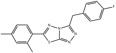 724434-15-5 6-(2,4-dimethylphenyl)-3-(4-fluorobenzyl)[1,2,4]triazolo[3,4-b][1,3,4]thiadiazole