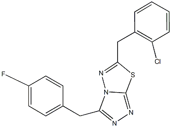 6-(2-chlorobenzyl)-3-(4-fluorobenzyl)[1,2,4]triazolo[3,4-b][1,3,4]thiadiazole Structure