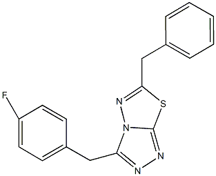 6-benzyl-3-(4-fluorobenzyl)[1,2,4]triazolo[3,4-b][1,3,4]thiadiazole 化学構造式