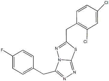 6-(2,4-dichlorobenzyl)-3-(4-fluorobenzyl)[1,2,4]triazolo[3,4-b][1,3,4]thiadiazole Struktur