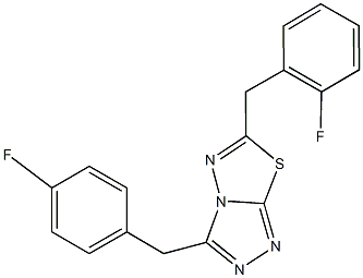 6-(2-fluorobenzyl)-3-(4-fluorobenzyl)[1,2,4]triazolo[3,4-b][1,3,4]thiadiazole|