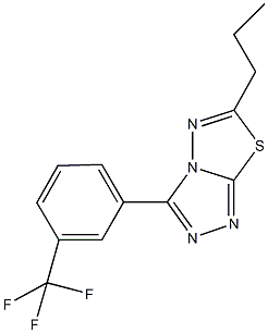 6-propyl-3-[3-(trifluoromethyl)phenyl][1,2,4]triazolo[3,4-b][1,3,4]thiadiazole,724434-46-2,结构式