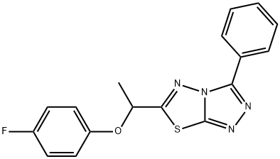 6-[1-(4-fluorophenoxy)ethyl]-3-phenyl[1,2,4]triazolo[3,4-b][1,3,4]thiadiazole|