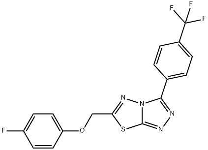 6-[(4-fluorophenoxy)methyl]-3-[4-(trifluoromethyl)phenyl][1,2,4]triazolo[3,4-b][1,3,4]thiadiazole Structure
