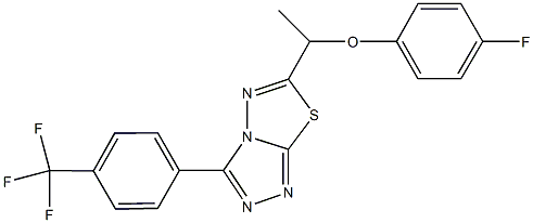 6-[1-(4-fluorophenoxy)ethyl]-3-[4-(trifluoromethyl)phenyl][1,2,4]triazolo[3,4-b][1,3,4]thiadiazole|