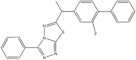 6-[1-(2-fluoro[1,1'-biphenyl]-4-yl)ethyl]-3-phenyl[1,2,4]triazolo[3,4-b][1,3,4]thiadiazole|