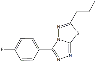 3-(4-fluorophenyl)-6-propyl[1,2,4]triazolo[3,4-b][1,3,4]thiadiazole 化学構造式